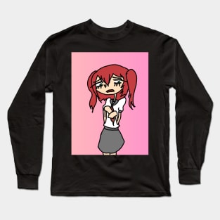 Ruby Kurosawa; Pink BG Long Sleeve T-Shirt